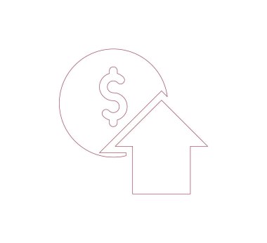 Doları para birimi simgesi.