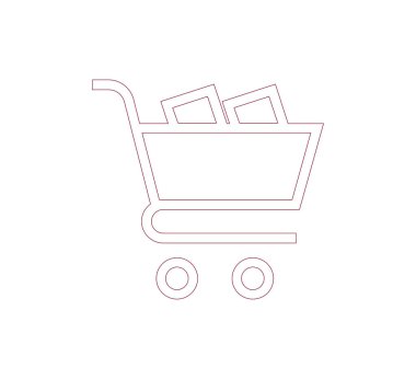 Alışveriş arabası simgesi.