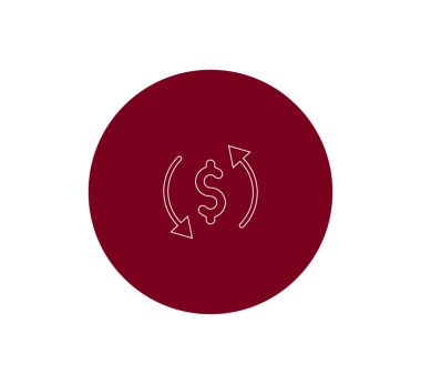 Doları para birimi simgesi.