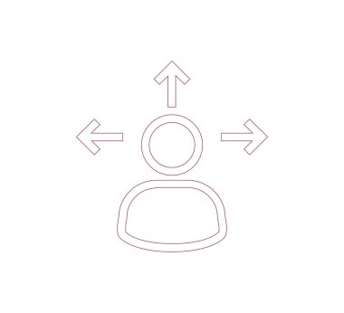 Kullanıcı düz simgesi.