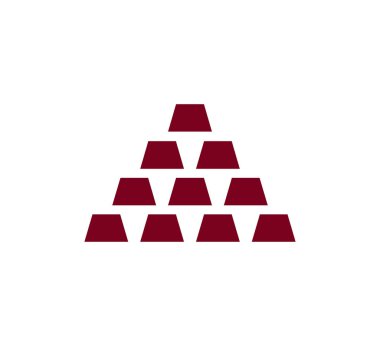 Altın tuğla simgesi yığını