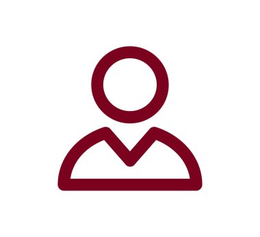 Kullanıcı düz simgesi.