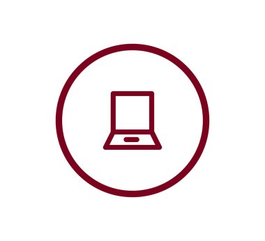 Laptop Düz Simgesi