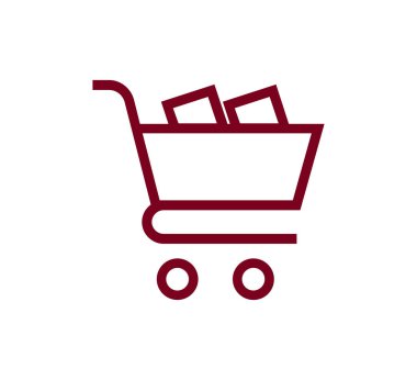 Alışveriş arabası simgesi.