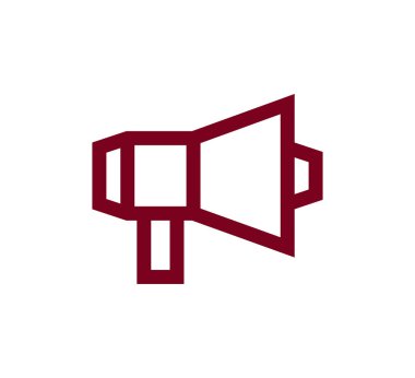 Hoparlör düz simgesi