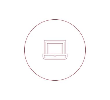 Laptop Düz Simgesi