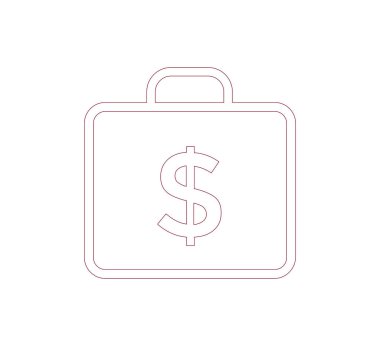 iş evrak çantası simgesi.