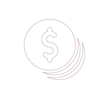 Doları para birimi simgesi.