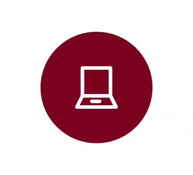 Laptop Düz Simgesi