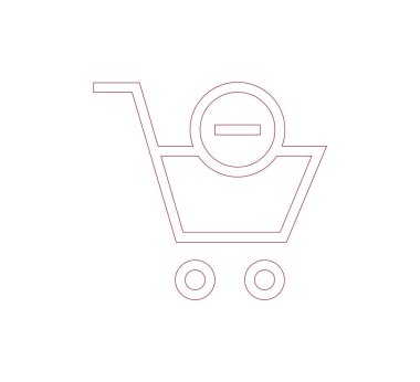 Alışveriş arabası simgesi.