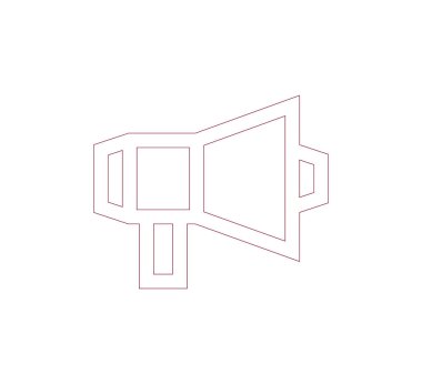 Hoparlör düz simgesi