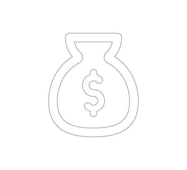 Icono plano de dinero — Vector de stock