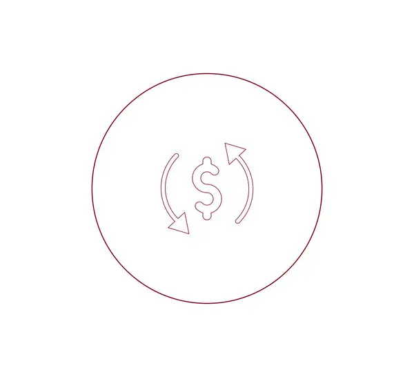 Dólar icono de moneda . — Vector de stock