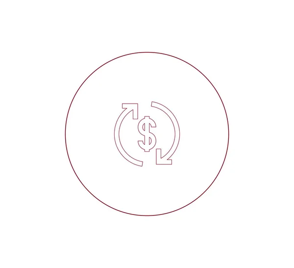 Icono plano de dinero — Vector de stock