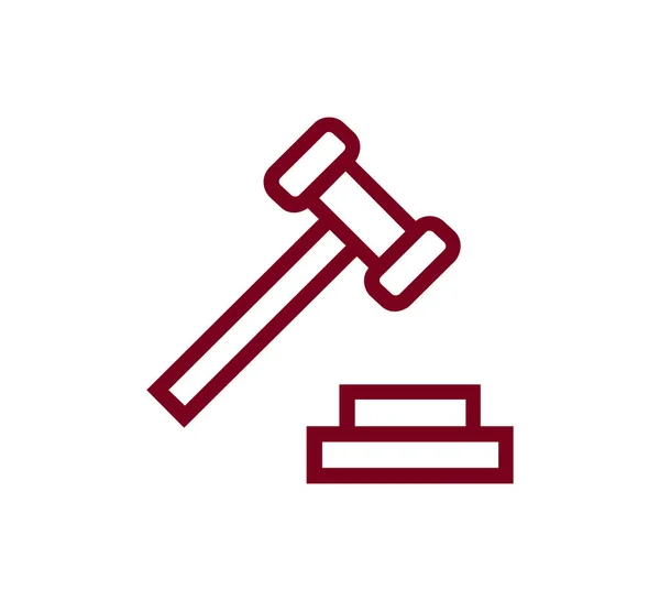 Hammer flat icon. — Stock Vector