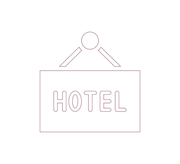 Hotelschild-Symbol. — Stockvektor