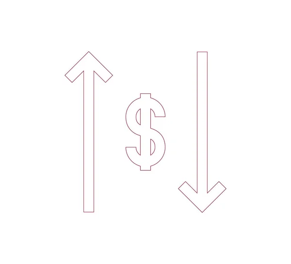 Icono plano de dinero — Vector de stock