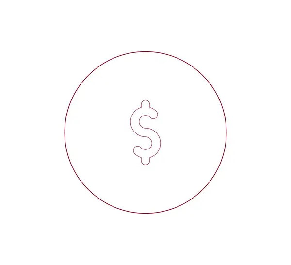 Dólar icono de moneda . — Vector de stock