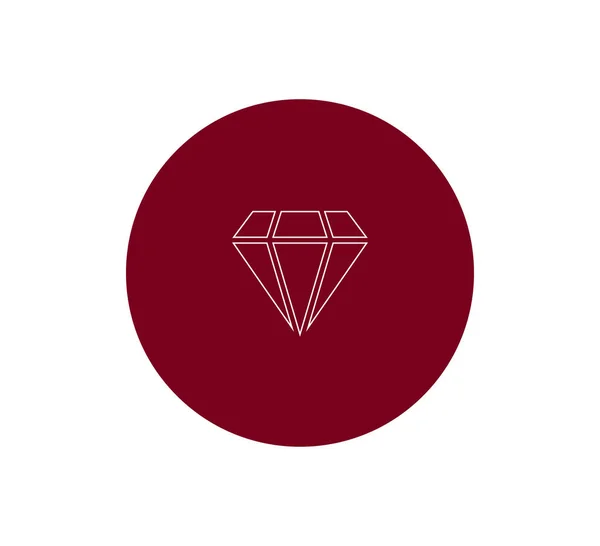 Diamond web icon. — Stock Vector