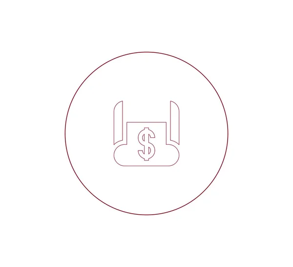 Icono plano de dinero — Vector de stock