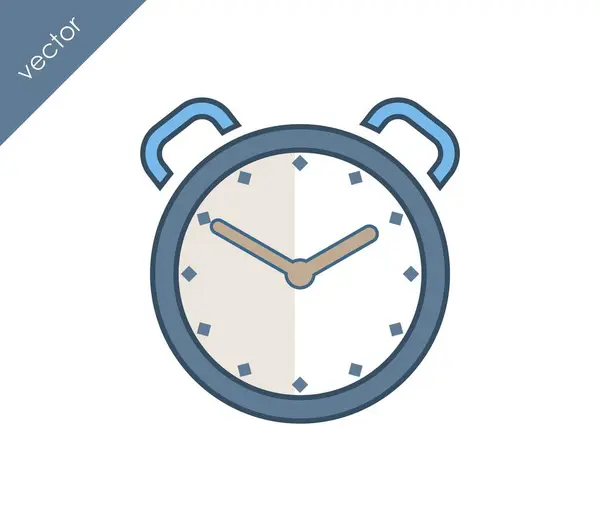 Icono de alarma. Icono del reloj . — Archivo Imágenes Vectoriales