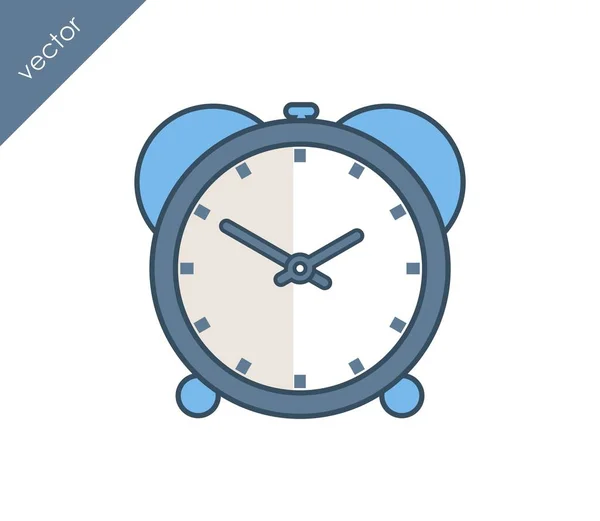 Icône d'alarme. icône de l'horloge — Image vectorielle
