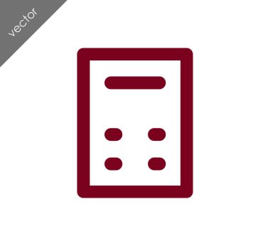 Hesap Makinesi Düz Simgesi