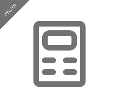 Hesap Makinesi Düz Simgesi