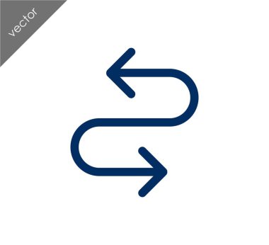 kıvrımlı yol simgesi