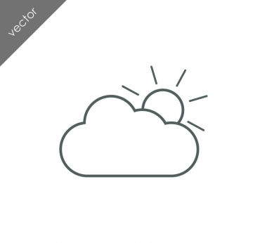 güneş ve bulut simgesi