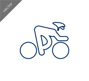 Bisikletçi basit simgesi