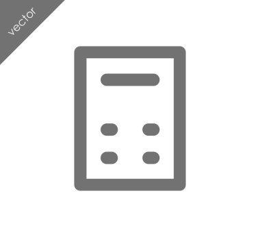 Hesap Makinesi Düz Simgesi