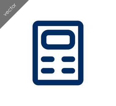 Hesap Makinesi Düz Simgesi