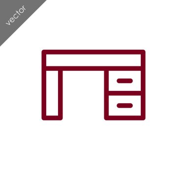 Resepsiyon düz simgesi