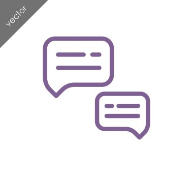 Görüşme düz simgesi