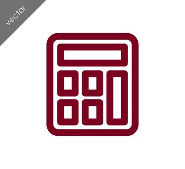 Hesap Makinesi Düz Simgesi