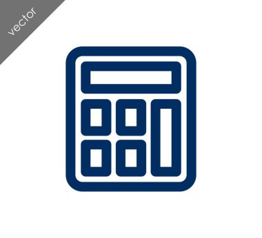 Hesap Makinesi Düz Simgesi