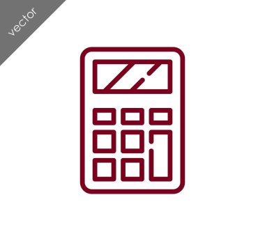 Hesap Makinesi Düz Simgesi