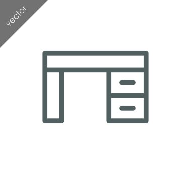 Resepsiyon düz simgesi