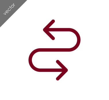 kıvrımlı yol simgesi