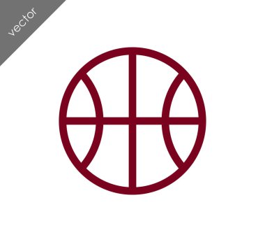 Basketbol ikonu illüstrasyonu