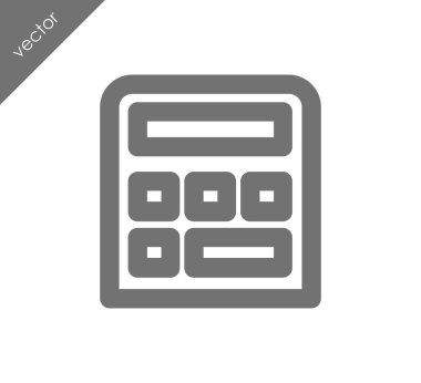 Hesap Makinesi Düz Simgesi