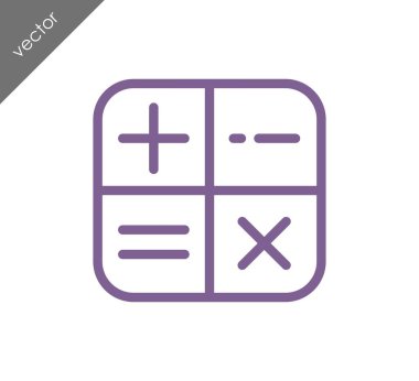 Hesap Makinesi Düz Simgesi