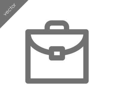 Evrak Çantası Düz Simgesi