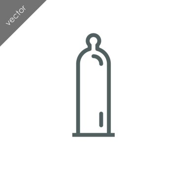 Prezervatif düz simgesi