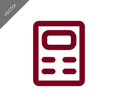 Hesap Makinesi Düz Simgesi