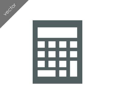 Hesap Makinesi Düz Simgesi