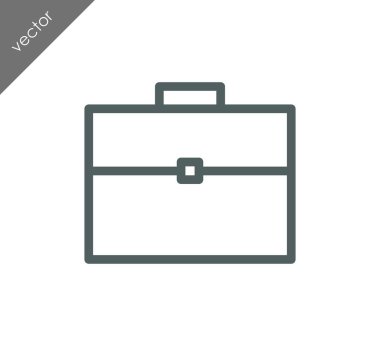 Evrak Çantası Düz Simgesi