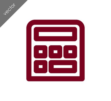 Hesap Makinesi Düz Simgesi