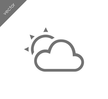 güneş ve bulut simgesi